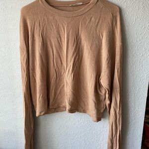 Reformation Light Brown Long Sleeve Top